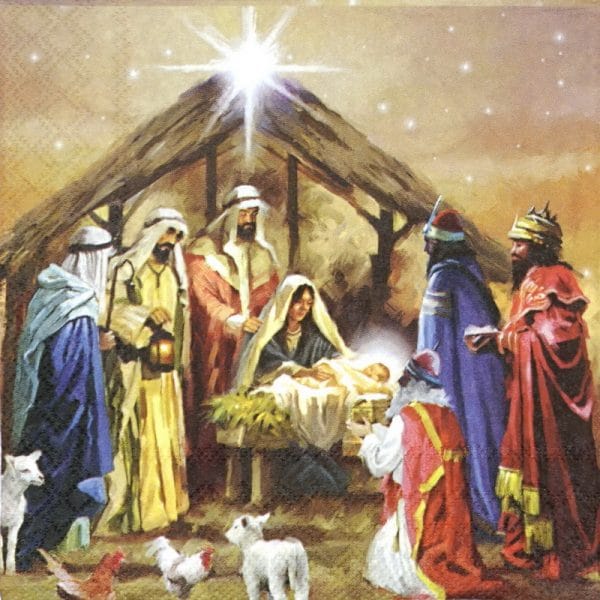 Paper Napkins - Nativity Collage (20 pieces)