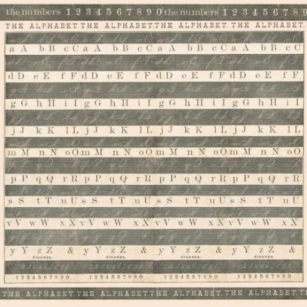 Stamperia Rice Paper - Alphabet (50 x 50cm)