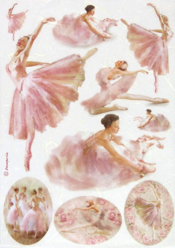 Rice Paper - Dancers in frames Stamperia DFSA4138
