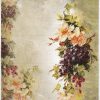 Rice Paper A/3 - Grapes & Flower Wallpaper