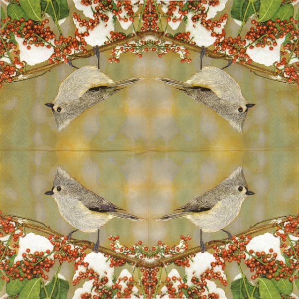 Paper Napkin - Tufted Titmouse - Image 2