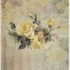 Rice Paper A/3 - Yellow roses on wallpaper