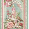 Rice Paper - Pink Christmas candle
