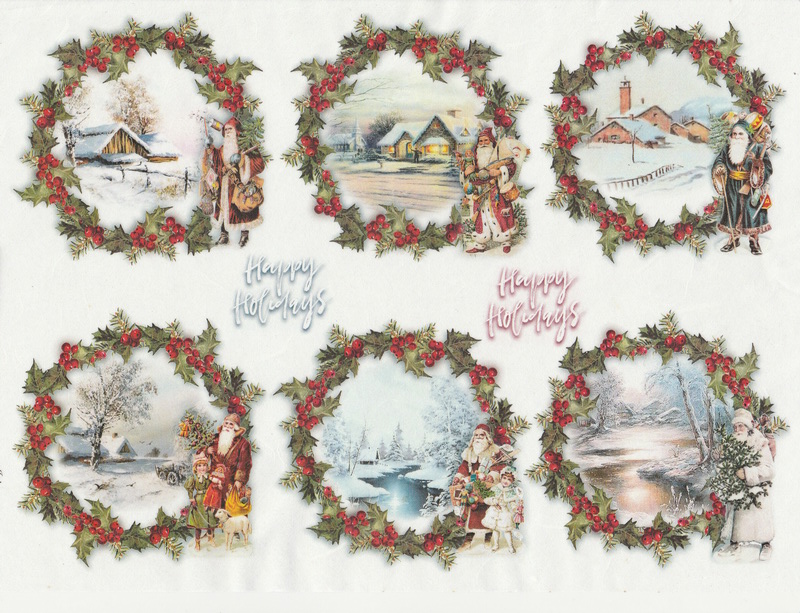 Rice Paper - Christmas with Santa - R1474 - Napkin Shop