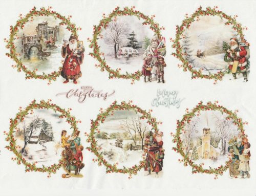 Rice Paper - Christmas  with Santa - R1475