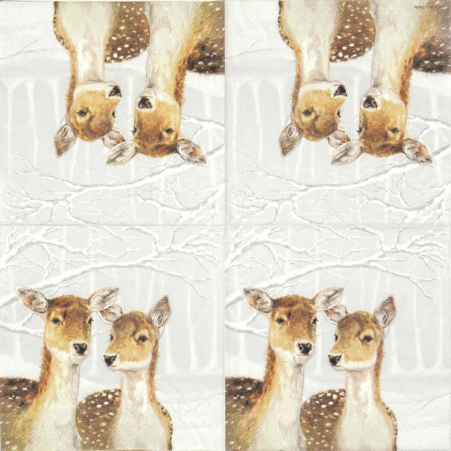 Paper-napkin-Ambiente-fallow-deer-in-winter-33312125