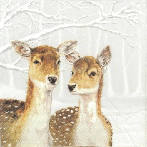 Paper-napkin-Ambiente-fallow-deer-in-winter-33312125