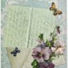 Rice Paper for Decoupage - Letter and Flower (~25x34cm)