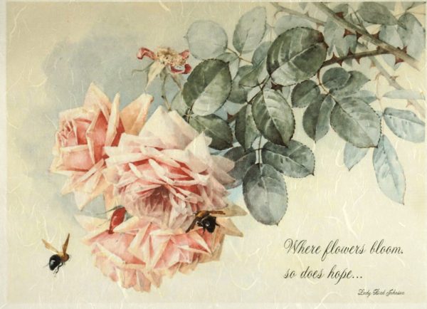 Rice Paper - Where flowers bloom ... 32x45cm
