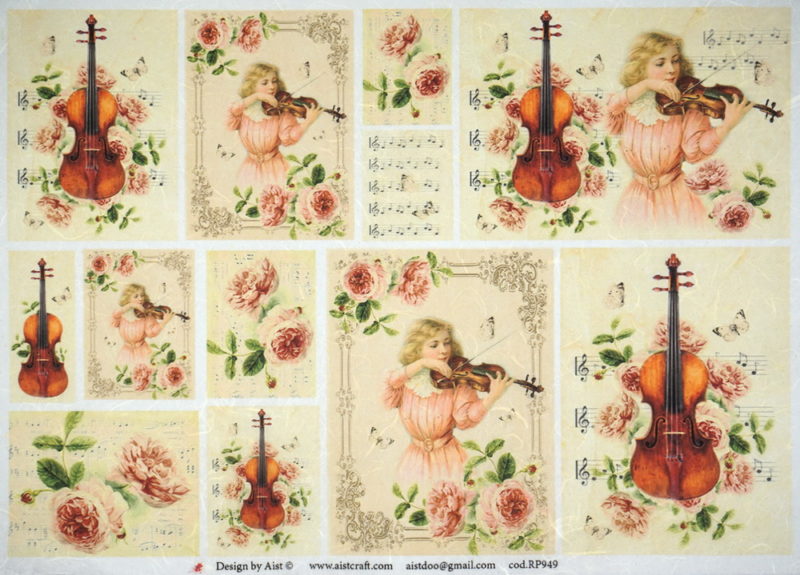Rice Paper - Violin with little girl