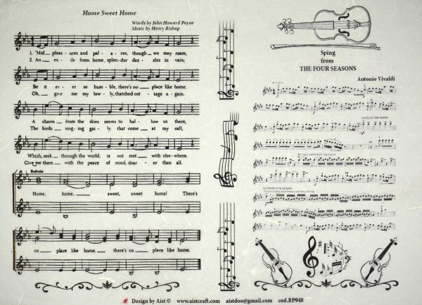 Rice Paper - Vintage Musical Notes