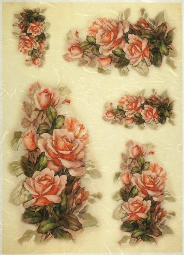 Rice Paper - Pink Roses