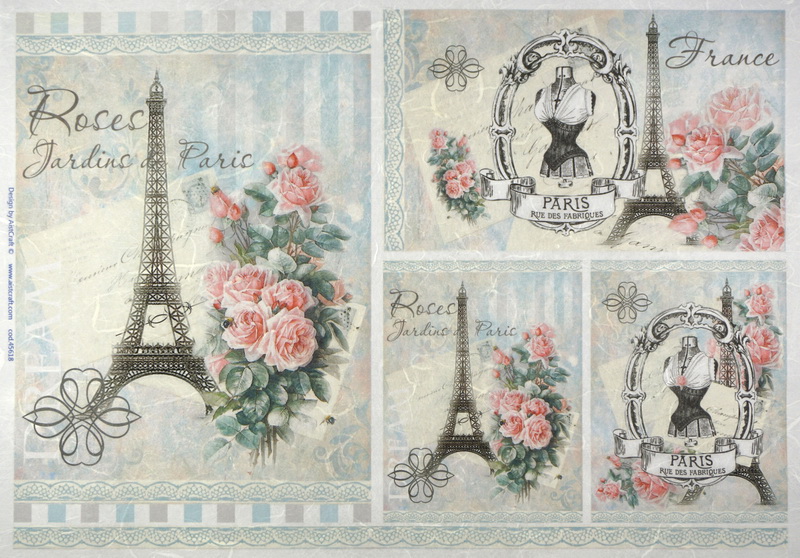 Rice Paper - France, Paris, Eiffel