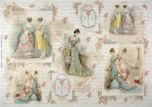 Rice Paper - Old Fashion Ladies 32x45cm