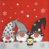 Lunch Napkins (20) - Three Tomte red