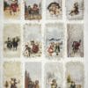 Rice Paper - Christmas playing children tags - R1496