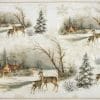 Rice Paper - Winter Village with Deer