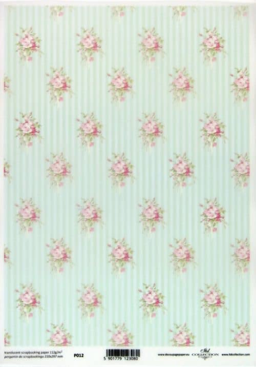 Translucent/Vellum Paper - Country Shabby Roses