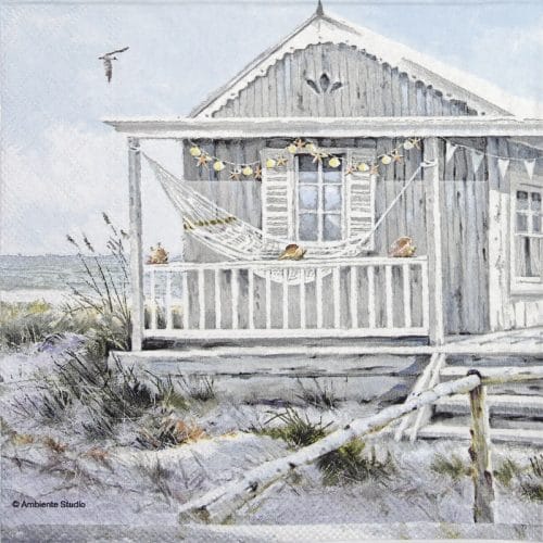 Paper Napkin - Beach cabin