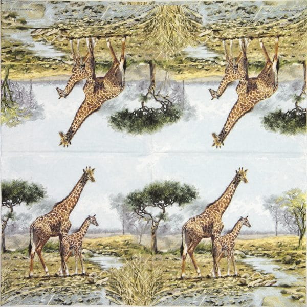 Paper Napkin - Giraffes - Image 2