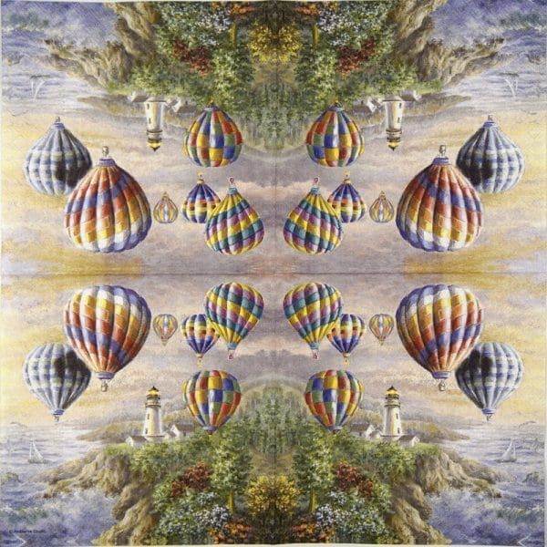 Paper Napkin - Hot air balloons