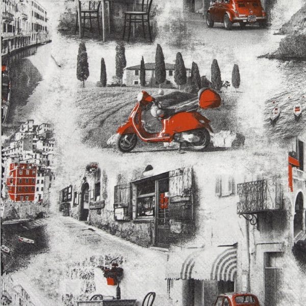 Paper Napkin - Italian streets
