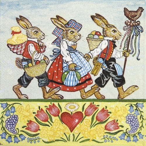 Lunch Napkins (20) - Three- rabbits