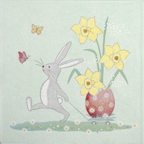 Lunch Napkins (20) - Walking Easter bunny