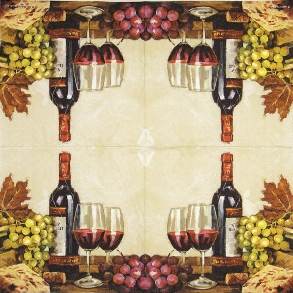 Lunch Napkins (20) - Wine and grapes