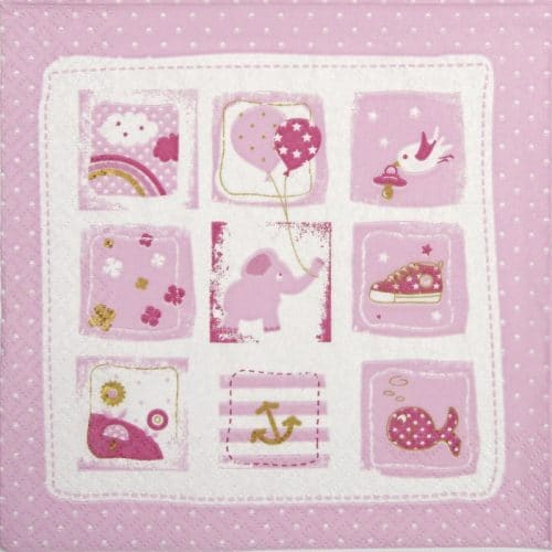 Paper Napkin - Little one pink