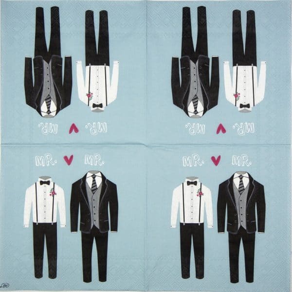 Paper Napkin - Mr. & Mr. blue