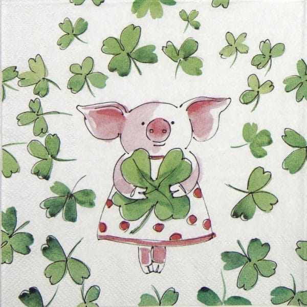 Paper Napkin - Piggy luck