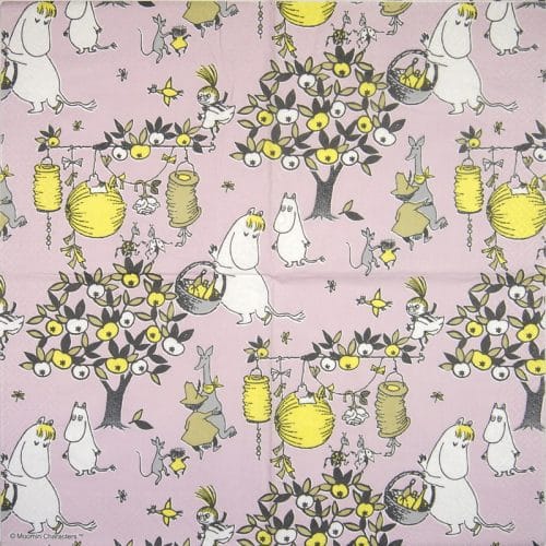 Paper Napkin -  Moomin Jubilee pink