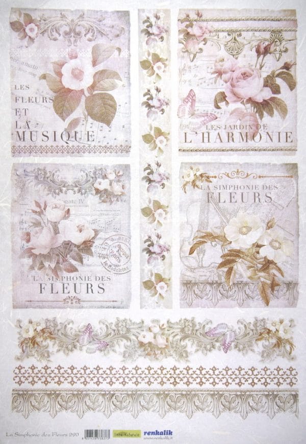 Rice Paper - The symphony of flowers 35x50cm