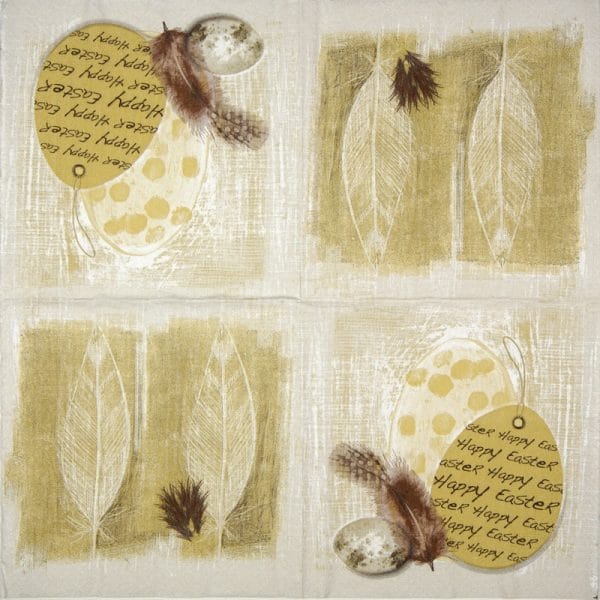 Paper Napkin - Feather and egg