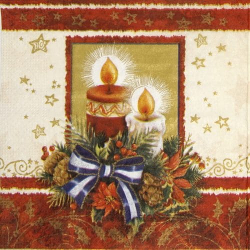 Paper Napkin - Christmas Candles
