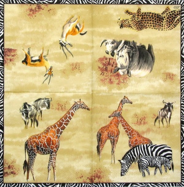 Paper Napkin - Wildlife cream - Image 2
