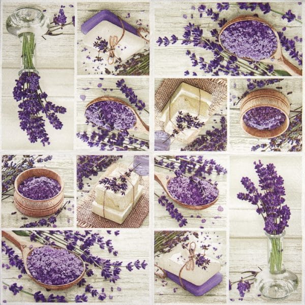 Paper Napkin - Lavender Spa Squares