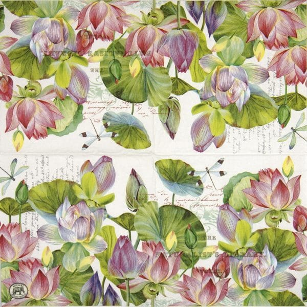 Lunch Napkins (20) - Water Lilies