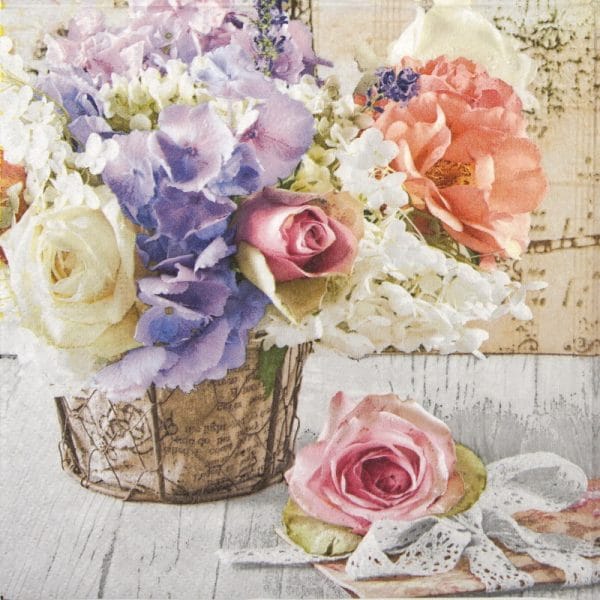 Paper Napkin - Romantic bouquet