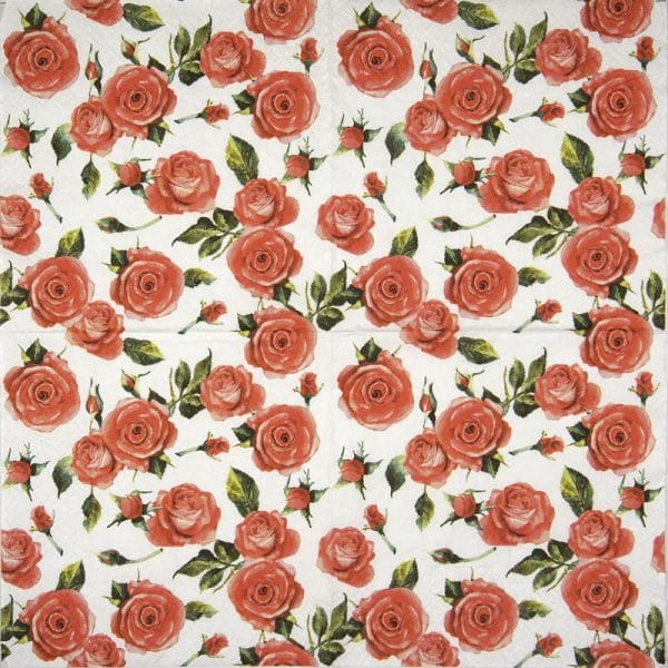 Lunch Napkins (20) - Red Roses