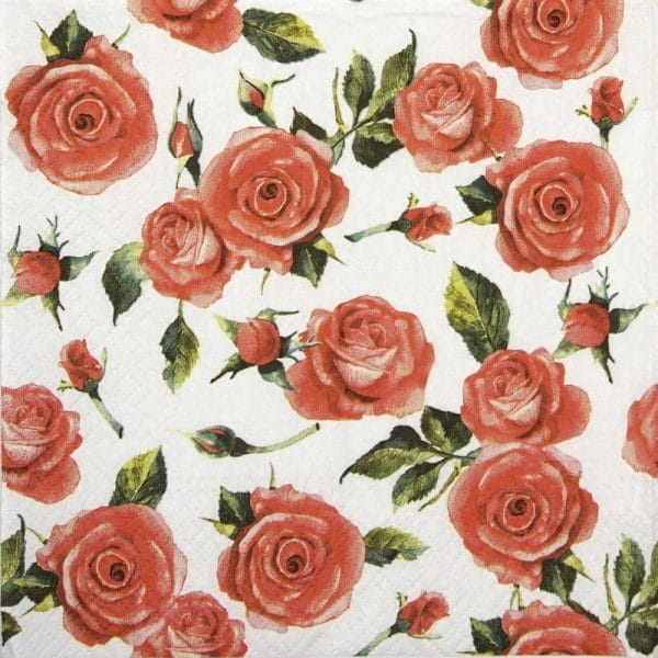 Lunch Napkins (20) - Red Roses