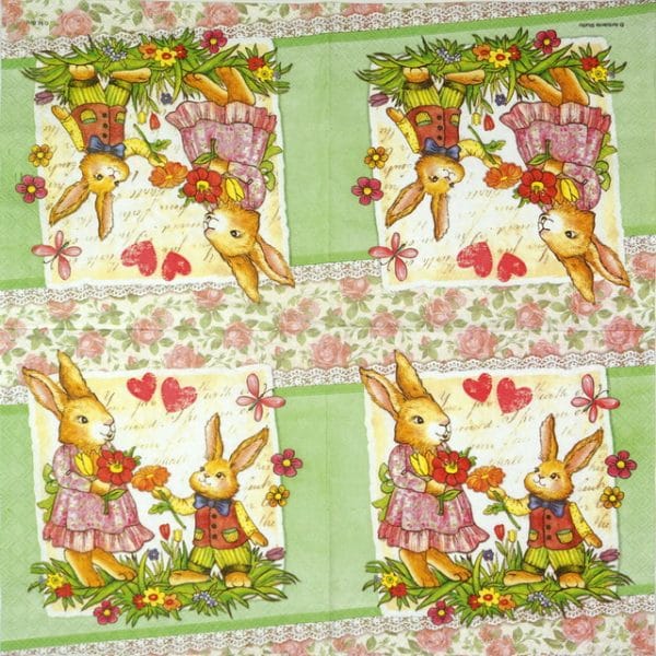 Lunch Napkins (20) - Dear Mum green - Image 2