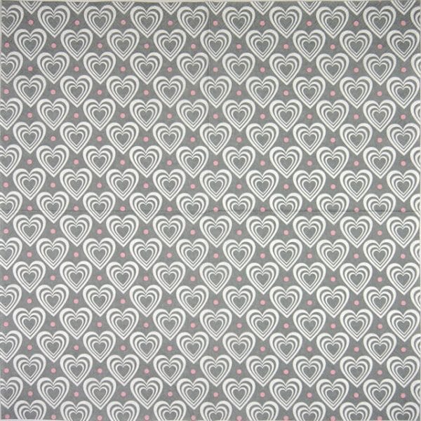 Lunch Napkins (20) -  Hearts in Hearts Grey