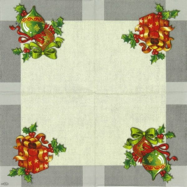 Paper Napkin - Ornaments on Linen