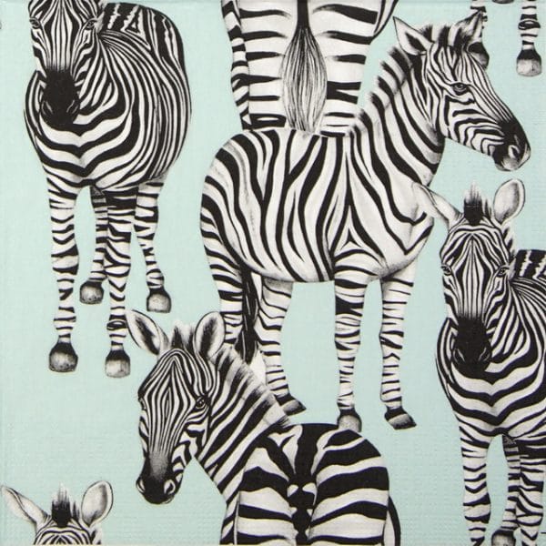 Paper Napkin - Charlotte Jade: Zebras