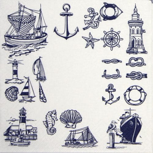 Lunch Napkins (20) - Marittimo blue