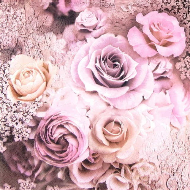 Paper Napkin - Evelien Wedding Roses