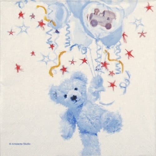 Paper Napkin - Teddy Blue