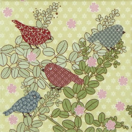 Paper Napkin - Patchwork Birds